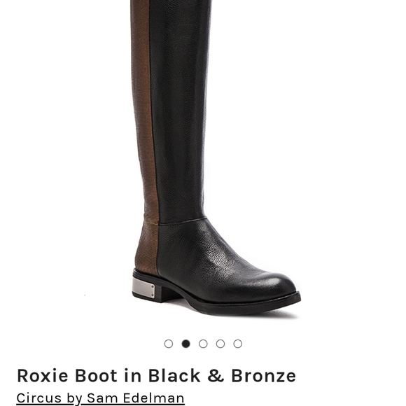 Roxie Boot in black and bronze tall 7 - Picture 2 of 11